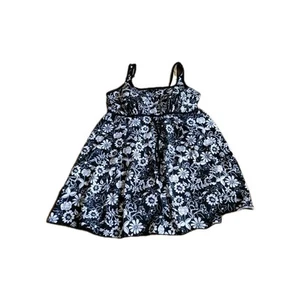 Bathing Suit Womens Swim Dress Southern Expression Size 22 W Black White Floral - Picture 1 of 13