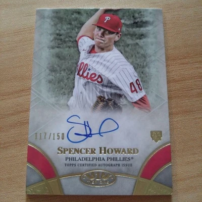 2021 Topps Tier One Break Out Spencer Howard Philies RC Auto /150 #BOA-SH - Image 1 of 4