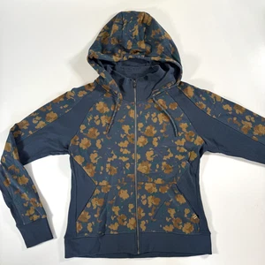 KUHL Brava Full Zip Floral Print Hoodie Jacket Womens Small Ribbed Never Worn - Picture 1 of 14