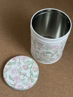 ~kate spade x target empty decorative tin canister with label removed -pink rose - Image 1 of 3