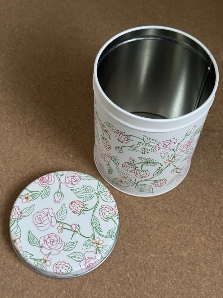 ~kate spade x target empty decorative tin canister with label removed -pink rose - Image 1 of 3