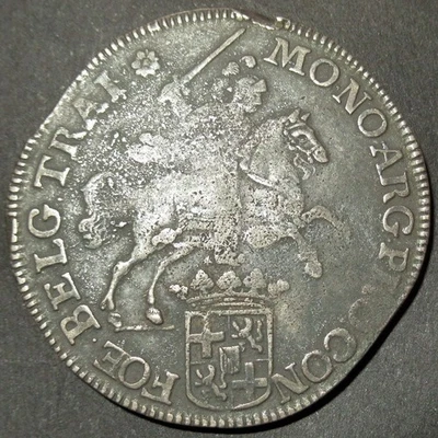 Shipwreck Salvage COA! Large Silver Rider Utrecht 1711 VOC ship De Liefde - Love - Image 1 of 4