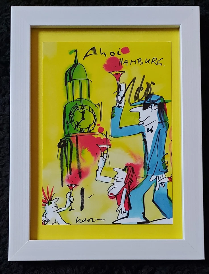 Charity  💚 Hamburg Karte Walentowski  / Udo  LINDENBERG  😎 org. SIGNIERT - Bild 1 von 4