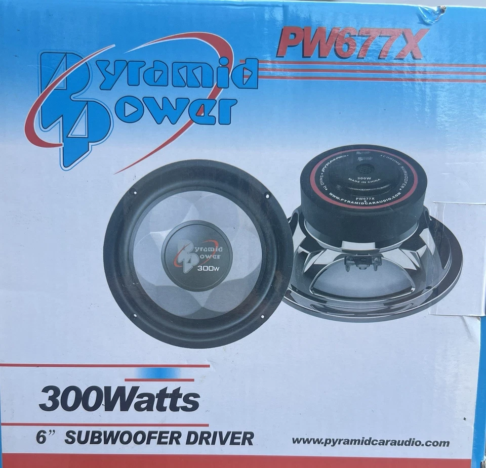 6" Car Audio Speaker Subwoofer 300 Watt High Power Bass Surround Sound 1-Unit  - Image 1 of 1