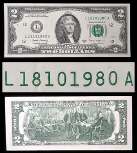 2017A October 18, 1980 Uncirclulated $2 Dollar Birthday Note 🥳🎂 - Picture 1 of 3
