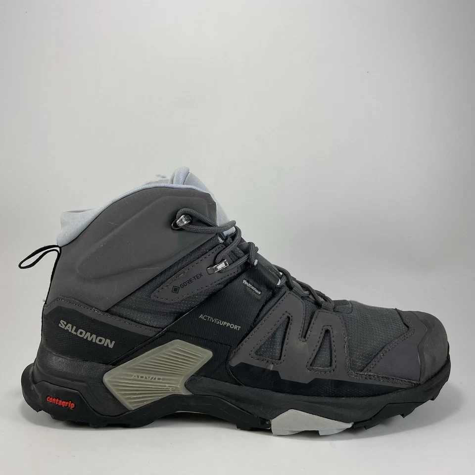 Salomon X Ultra Mid 04 Hiking Boots Womens Size 11 Gray Waterproof GTX Goretex - Image 1 of 4