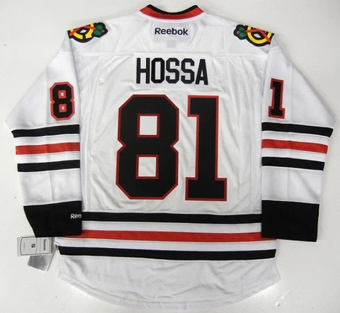 MARIAN HOSSA CHICAGO BLACKHAWKS REEBOK NHL PREMIER AWAY JERSEY NEW WITH TAGS Cover