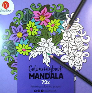 Mandala Malbuch für Erwachsene Malbücher mit 72 Motive ★ Ausmalen Malen Zeichnen