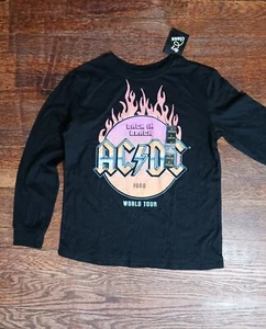 Kids Large ACDC Black In Black T-shirt, NWT , Sz L (10/12) - Picture 1 of 5