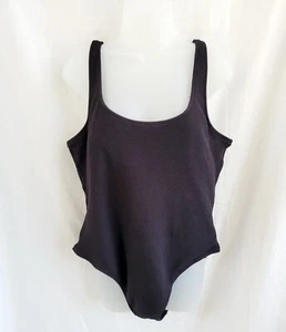 Women's Plus Size Swimsuit Textured One-Piece XXL Black Vacation Beachy - Picture 1 of 7