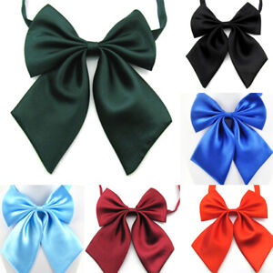 Womens Girls Fashion Party Banquet Solid Color Adjustable Bow Tie Necktie NEW*
