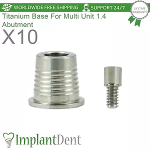 10x Dental Titan Basis für mehrere Einheiten 1,4 mm Schraube Plattform Zahnmedizin Labor - Bild 1 von 3