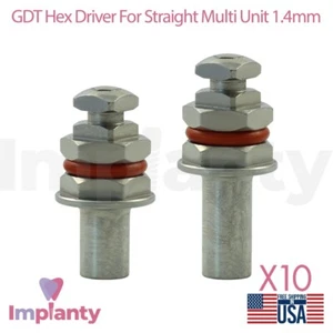 10x Destornillador hexagonal GDT para multi unidad recta 1,4 mm acero inoxidable herramienta odontología - Imagen 1 de 4