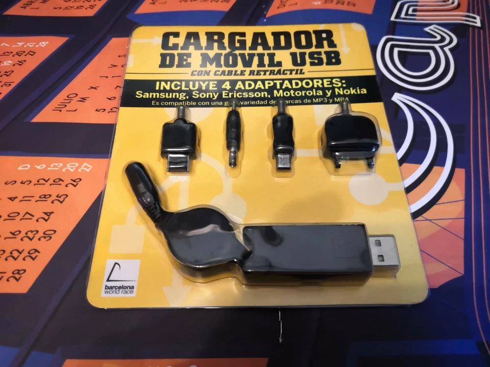 (200) Cargador móvil Usb retractil - Imagen 1 de 1