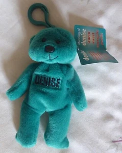 6" Namensbär - DENISE - mit Haken & Etikett, geeignet ab Geburt bei entferntem Etikett - Bild 1 von 2