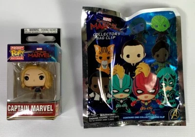 Capitana Marvel Pocket Pop Llavero y Misterio Coleccionistas Bolso Clip Sorpresa H1 Foto 1 de 4