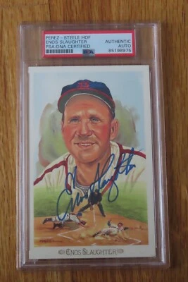 HOFer JOHNNY MIZE signed Great Moments Perez Steele Encapsulated PSA CARDINALS - Image 1 of 2