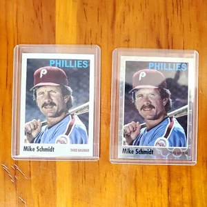 2024 Topps Archives RC #109 LEGEND Mike Schmidt Endcap SP Foilboard + Base Pair - Picture 1 of 2