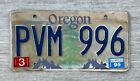 Oregon State License Plate 1995 Vintage Fair Condition