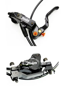 Juego de frenos de disco hidráulicos para bicicleta de montaña Juin Tech DB2 con rotores de 160 mm negro - Imagen 1 de 10