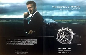 Reloj David Beckham Breitling Bentley B05 Unitime 2014 foto anuncio impreso de 2 páginas - Imagen 1 de 1