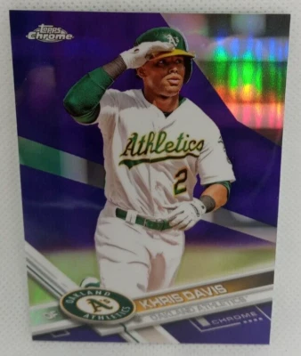Khris Davis Purple Refractor #/299 2017 Topps Chrome #149 - Image 1 of 2