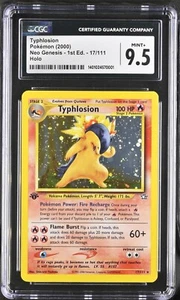 Pokémon 2000 Typhlosion 17/111 Neo Genesis 1st Edition Holo Rare CGC 9.5 POP 11 - Picture 1 of 2