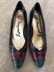 Margaret J Jerrold Pumps Heeled Shoes 7 1/2 Narrow Multi Color Spain Leather