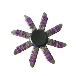 Fidget Spinner Asiático Zen Metal Chino Japonés Coreano Cobra Kai 8 Brazos Púrpura - Imagen 1 de 5