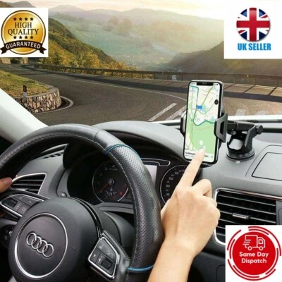 Premium Car Mount Holder for Smartphones - Adjustable & Strong Suction Cup Stand - Image 1 of 4