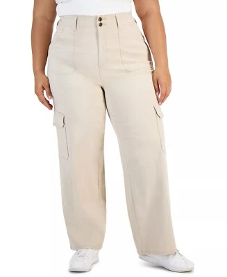 Celebrity Pink STONE Women's Relaxed-Fit Straight-Leg Cargo Pants, US 14W - Image 1 of 4