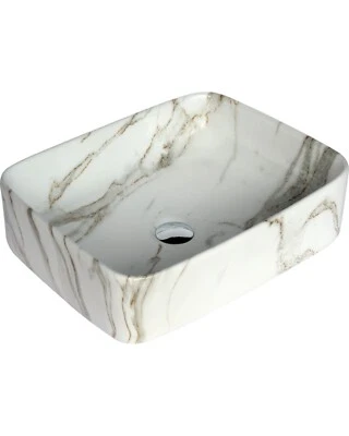 Fregadero de encimera de cerámica de diseño MLF 19"x15"x6" para baños - Artiz Ser Foto 1 de 4