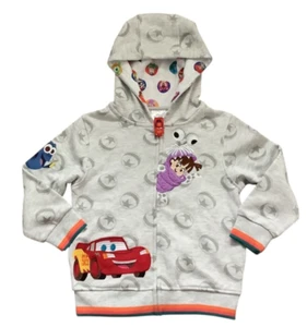 Disney 100 Pixar Hoodie Sz 7 Character Kids Zip Sweater NWT - Picture 1 of 3