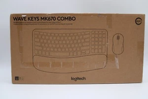 Logitech Wave Keys MK670 Combo Ergonomic Wireless Keyboard and Mouse - Afbeelding 1 van 12