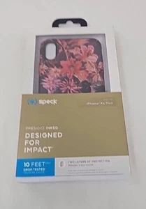 Speck Presidio Inked Case for iPhone XS Max Cover Floral Flower Cerise Red A1921 - Picture 1 of 9
