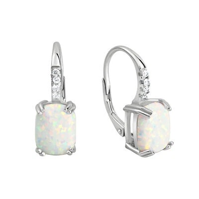 Orecchini pendenti Vivance in argento sterling 925 rodiato 2 sintetizzati. Op... - Immagine 1 di 2