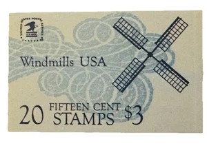 US 1980 Windmills 15 cents SC# BK135 BC25 Complete Mint Booklet of 20 Stamps - Picture 1 of 6
