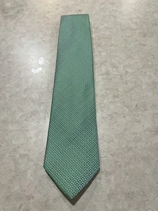 Brooks Brothers 346 Mens Silk Tie Green/Blue  Geometric Pattern 57"L - Picture 1 of 6