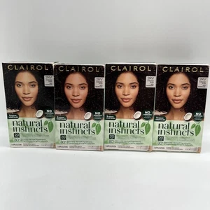 Clairol Natural Instincts Demi Permanent Hair Dye 2RV Burgundy Black Hair 4 Pack - Picture 1 of 5