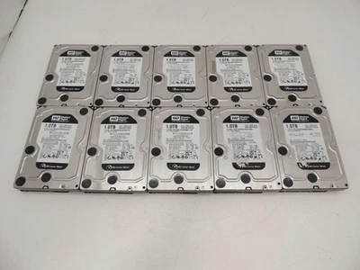 Lot of 10 Low Mileage Western Digital WD1001FALS 1TB 3.5" SATA Hard Disk Drive - Image 1 of 4