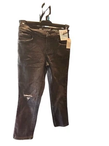 Boys' Ultimate Stretch Tapered Adjustable Waist - Cat & Jack Black Sz 6 Jeans - Picture 1 of 3