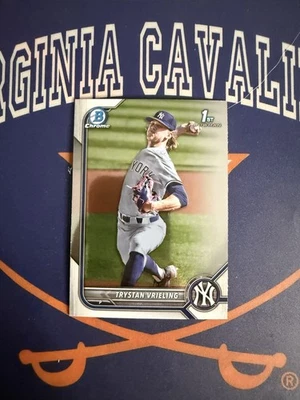 2022 Bowman Draft Tristan Vrieling #BDC-43 Chrome Parallel 1st New York Yankees - Image 1 of 4