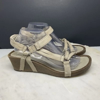 Teva Sandals Womens 11 Ysidro Universal Wedge Heel Leather Strappy Taupe 1015119 - Image 1 of 4