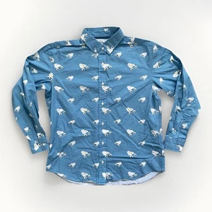 Original Stitch Pokemon Shirt Snorlax All-over Print Long Sleeve Button Up L XS - Picture 1 of 8