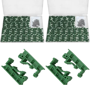 50Sets C45 DIN Rail PCB Mounting Bracket Holder Carrier Clips for Width 15Mm or  - Picture 1 of 12
