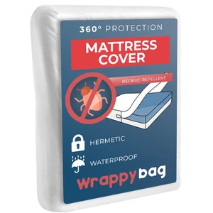 WRAPPYBAG Waterproof Mattress Protector Anti-Bed Bug & Dust Mite Protector – - Picture 1 of 6