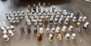 Lote de 84 dedales de colección de cerámica florales, lugares/destinos - Imagen 1 de 6