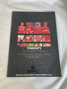 1990 Liverpool V Manchester United FA Charity Shield Programme - Picture 1 of 2