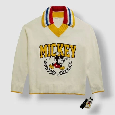 Suéter 'Mickey' Universitario Vintage Beige Adulto Disney Para Hombre Talla XXL Foto 1 de 2