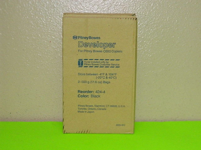 NUEVO PITNEY BOWES 424-4 DESARROLLADOR NEGRO PARA COPIADORAS C650 PAQUETE DE 2 Foto 1 de 1